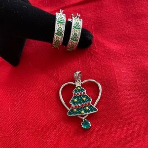 Sterling Silver Christmas 🎄 Drop & Pierced Earrings